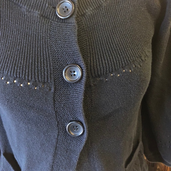 Black Cardigan | Button Down Sweater - Picture 2 of 8